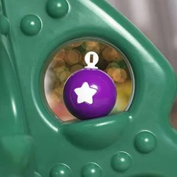 Step2 My First Christmas Tree, Kids Interactive Christmas Toy, 12 Colorful Plastic Ornaments to Decorate, Mini Train Set Circles The Skirt, for Toddles 1+ Years Old