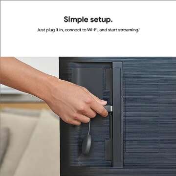 Google Chromecast - Streaming Device with HDMI Cable - Stream Shows, Music, Photos, and Sports from ...