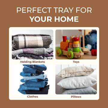 X AVIA HANDICRAFTS Set Of 2 Large Woven Blanket Baskets With Handles | Round Wicker Rattan Storage Floor Baskets for Shoe In Living Room | Extra Big Boho Rattan Laundry Baskets For Pillow, Blanket