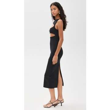 Lioness Women's Stylish After Hours Midi Dress in Black XL