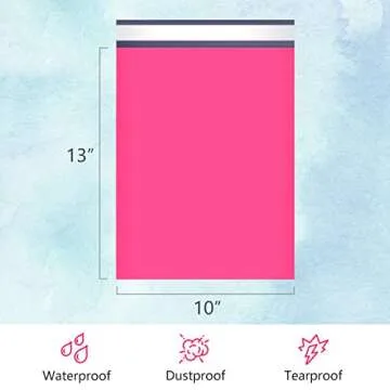 UCGOU Poly Mailers 10x13 Inch Hot Pink 100 Pack Shipping Bags #4 Strong Mailing Envelopes Boutique P...