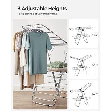 SONGMICS Clothes Drying Rack for Efficient Laundry Drying