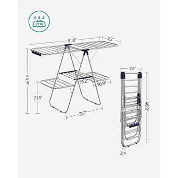 SONGMICS Clothes Drying Rack for Efficient Laundry Drying