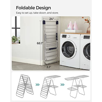 SONGMICS Clothes Drying Rack for Efficient Laundry Drying
