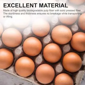 MT Products Pulp Fiber Egg Flat Cartons Holds 30 Eggs - Egg Crate for Chicken Farm - Made in the USA