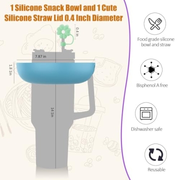 insefocc Stanley Cup 40 oz Snack Bowl with Handle