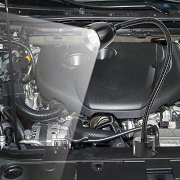 CHICIRIS 7W LED Machine Tool Lamp, Metal LED Working Light with Magnetic Base, Flexible Work Lamp, for Reading Lamp, Headboard CNC Punching Machine US Plug