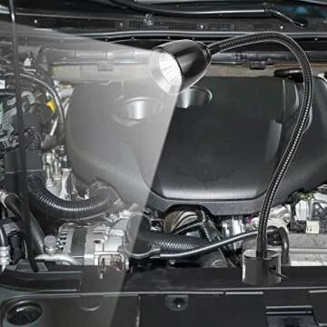 CHICIRIS 7W LED Machine Tool Lamp, Metal LED Working Light with Magnetic Base, Flexible Work Lamp, for Reading Lamp, Headboard CNC Punching Machine US Plug