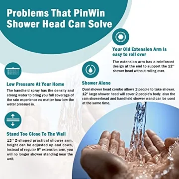 Buy PinWin Shower Head with Adjustable Extension Arm