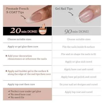 BTArtboxnails XCOATTIPS Press on Nails - Cat Eye Christmas Press on Nails, French Tip Nails Medium Almond Nail Tips, Soft Gel Nails False Nail, Soak Off Acrylic Fake Nails Extensions