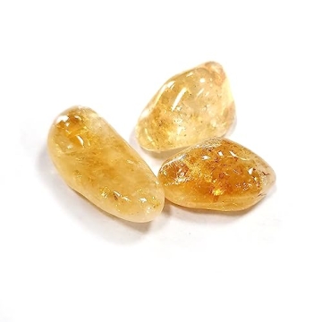 Exquisite Set of 3 Citrine Stones Gemstones Crystals