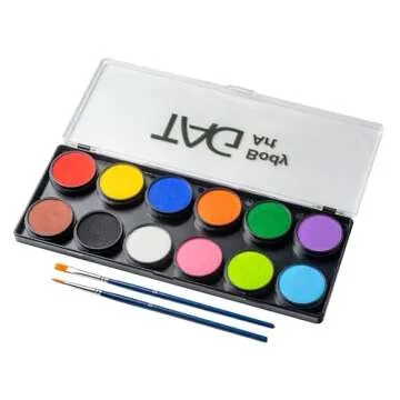 TAG Face & Body Paint - Regular Palette 12 x 10g - Vibrant Colors for Creative Expression