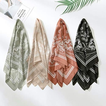 Yeaplike Satin Square Scarves for Women - Versatile Fashion