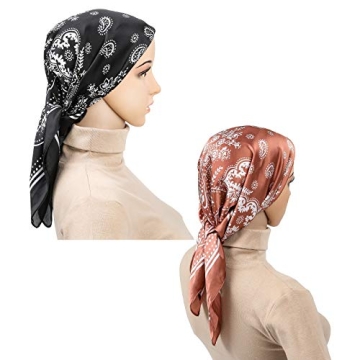 Yeaplike Satin Square Scarves for Women - Versatile Fashion