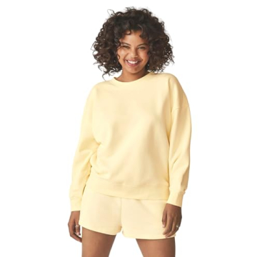 Florence by mills Women's Cozy Crush Oversized Pullover Sweatshirt in Pear Sorbet