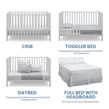 Delta Children Heartland Convertible Crib Bianca White