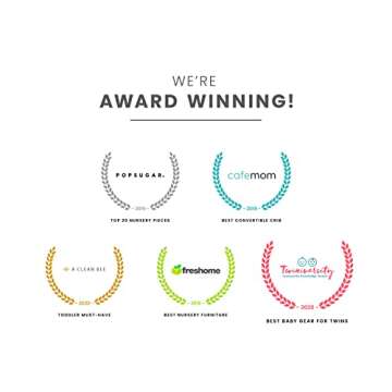 Delta Children Heartland 4-in-1 Convertible Crib - Greenguard Gold Certified, Bianca White