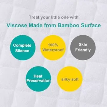 Waterproof Bassinet Mattress Pad Cover Compatible with Papablic 2-in-1 Bonni, Cowiewie and AMKE Baby Bassinet(33" x19”), 2 Pack, Ultra Soft Viscose Made from Bamboo Terry Surface