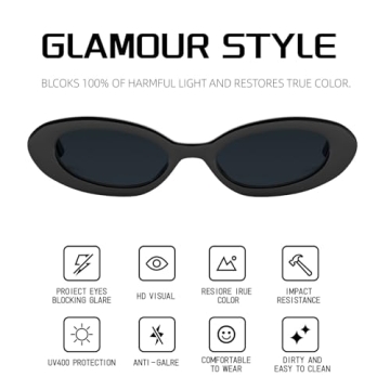 YuJian Retro Oval Sunglasses for Men and Women