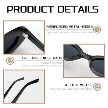 YuJian Retro Oval Sunglasses for Men and Women