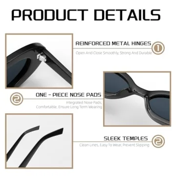 YuJian Retro Oval Sunglasses for Men and Women