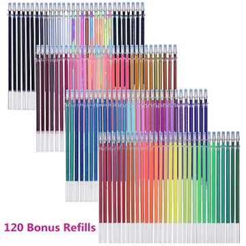 Tanmit 120 Colored Gel Pens Set with Refills for Art