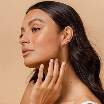 Stylish PAVOI Rose Gold-Plated Climber Earrings with Pearl