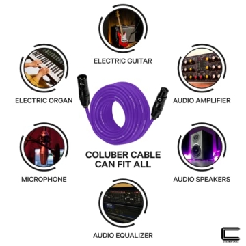 Balanced XLR Cable Male to Female - Purple Pro 3-Pin Connector