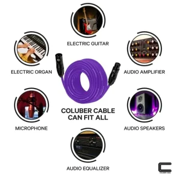 Balanced XLR Cable Male to Female - Purple Pro 3-Pin Connector