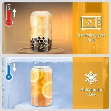 Stylish Sungwoo Glass Cups with Lids and Straws