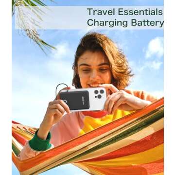 6000mah Ultra Slim Built in Cables Power Bank, Card Size Built in USB C Cords Battery Pack Portable Charger for phones, 3 Output External Battery Pack Compatible with iPhone, Samsung and Heated Vest