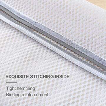 2 XX-Large Honeycomb Delicates Bags for Washing Machine, 24 x 24 Inches lingerie bags for Laundry, T...