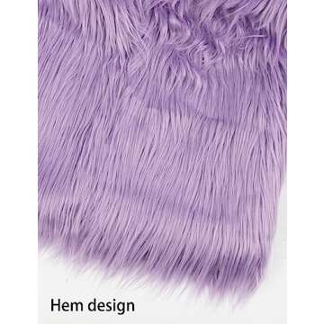 Gihuo Women' s Cropped Faux Fur Jacket Coat Parka Shaggy Furry Coat Long Sleeve 2023 Winter Outerwear Fluffy Jacket(Purple-S)