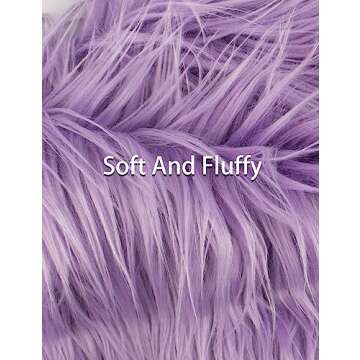 Gihuo Women' s Cropped Faux Fur Jacket Coat Parka Shaggy Furry Coat Long Sleeve 2023 Winter Outerwear Fluffy Jacket(Purple-S)