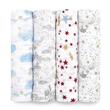 aden + anais Swaddle Blanket, Boutique Muslin Blankets for Girls & Boys, Baby Receiving Swaddles, Id...