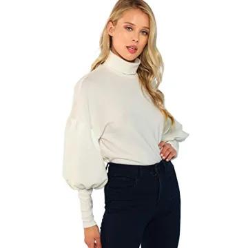 Stylish High Neck Pullover for Women - ROMWE