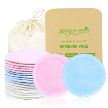 Wegreeco Reusable Cotton Rounds - Eco-Friendly Makeup Remover Pads for All Skin Types
