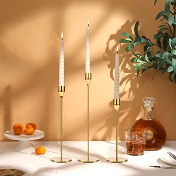 6PCS Gold Candlestick Holders for Elegant Weddings & Home Decor