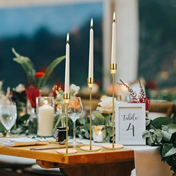 6PCS Gold Candlestick Holders for Elegant Weddings & Home Decor