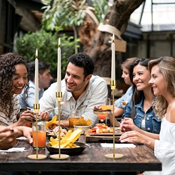 6PCS Gold Candlestick Holders for Elegant Weddings & Home Decor