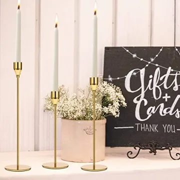 6PCS Gold Candlestick Holders for Elegant Weddings & Home Decor