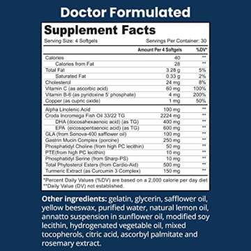 TG-1000 Dry Eye Support Omega 3 Supplement - 120 Softgels