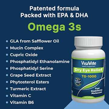 TG-1000 Dry Eye Support Omega 3 Supplement - 120 Softgels