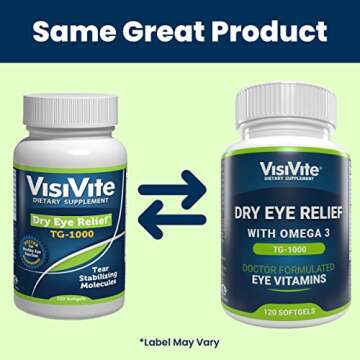 TG-1000 Dry Eye Support Omega 3 Supplement - 120 Softgels