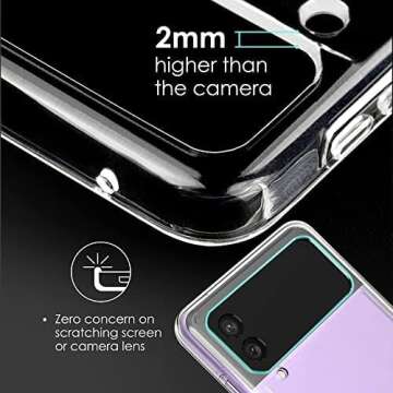 ZIULQIK Clear Case for Samsung Galaxy Z Flip 3 - Shockproof