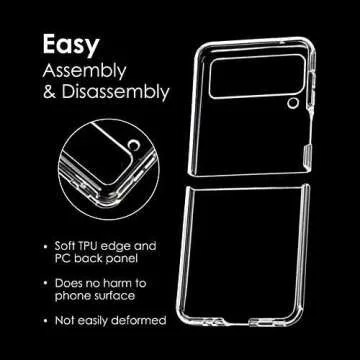 ZIULQIK Clear Case for Samsung Galaxy Z Flip 3 - Shockproof