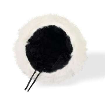 HH HOFNEN Winter Bucket Hat - Fluffy Faux Fur Fisherman