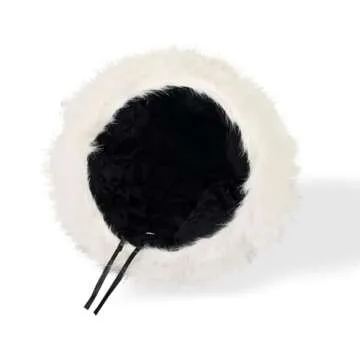 HH HOFNEN Winter Bucket Hat - Fluffy Faux Fur Fisherman