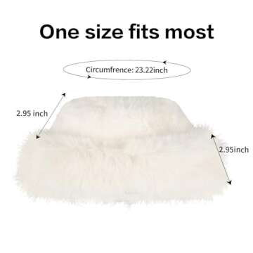 HH HOFNEN Winter Bucket Hat - Fluffy Faux Fur Fisherman