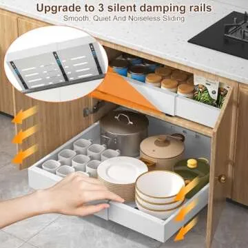 Adjustable Expandable Pull Out Drawer for Cabinets